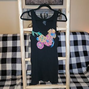 Womens Old Navy ribbed tank size large with design